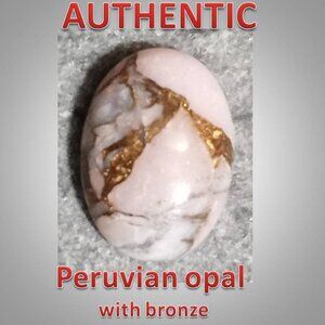 #12 Peruvian opal with bronze cabochon stone rock 4 carats
